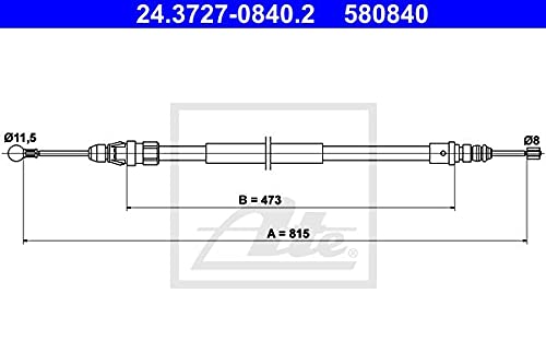 ATE 24.3727-0840.2 Seilzug, Feststellbremse von ATE