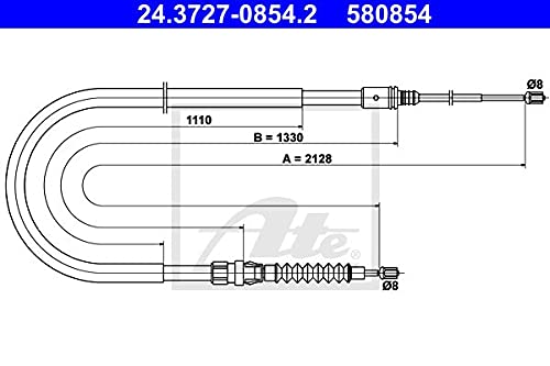ATE 24.3727-0854.2 Seilzug, Feststellbremse von ATE