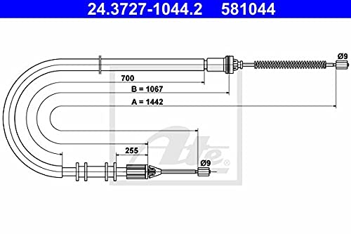 ATE 24.3727-1044.2 Seilzug, Feststellbremse von ATE