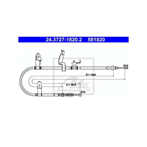 ATE 24.3727-1820.2 Seilzug, Feststellbremse von ATE
