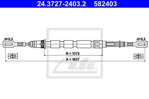 ATE 24.3727-2403.2 Seilzug, Feststellbremse von ATE