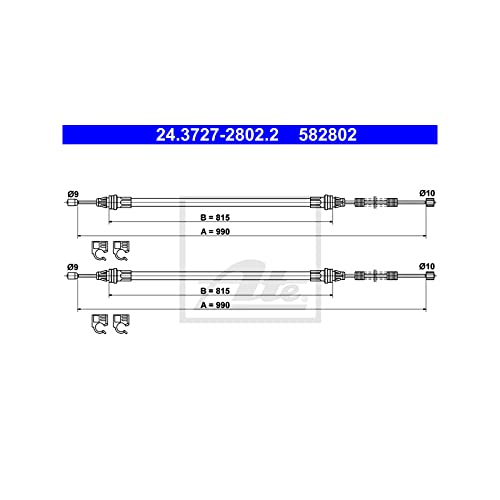 ATE 24.3727-2802.2 Seilzug, Feststellbremse von ATE