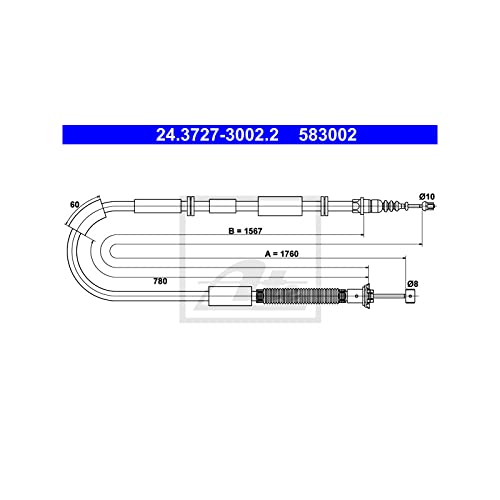 ATE 24.3727-3002.2 Seilzug, Feststellbremse von ATE