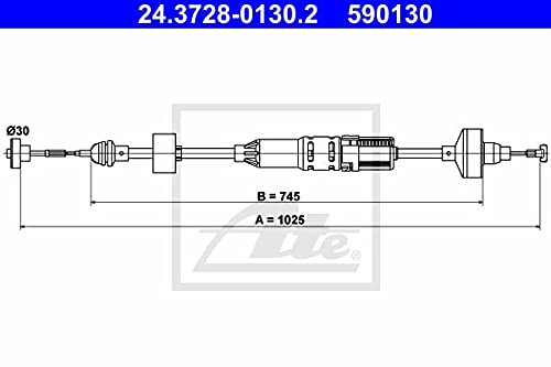 ATE 24.3728-0130.2 Seilzug, Kupplungsbetätigung von ATE