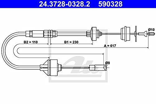 ATE 24.3728-0328.2 Seilzug, Kupplungsbetätigung von ATE