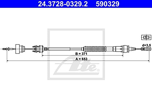 ATE 24.3728-0329.2 Seilzug, Kupplungsbetätigung von ATE