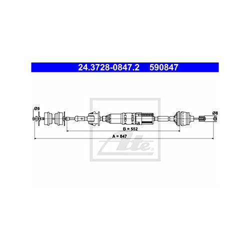 ATE 24.3728-0847.2 Seilzug, Kupplungsbetätigung von ATE