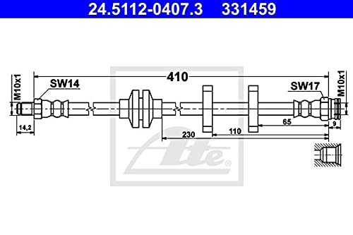 ATE 24.5112-0407.3 Bremsschläuche und Zubehör von ATE