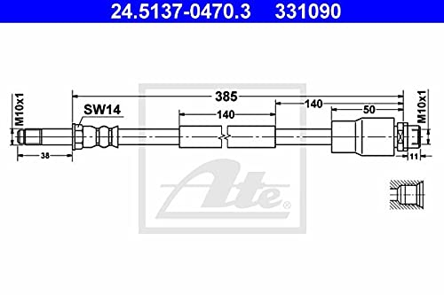 ATE 24.5137-0470.3 Bremsschlauch von ATE