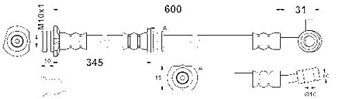 ATE 24.5266-0601.3 Bremsschlauch von ATE