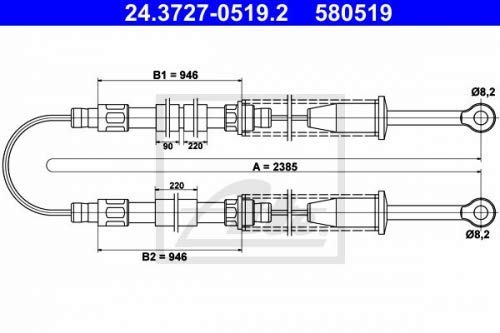 ATE 24372705192 Bremsseil von ATE