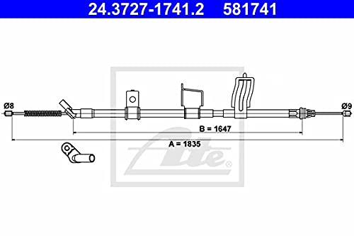 ATE 24372717412 Seilzug, Feststellbremse von ATE