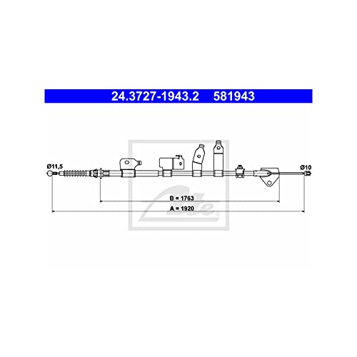 ATE 24372719432 Seilzug, Feststellbremse von ATE