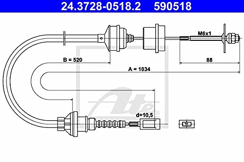 ATE 24372805182 Kupplungsseil von ATE