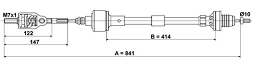 ATE 24372807242 Kupplungsseil von ATE