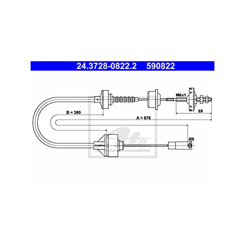 ATE 24372808222 Kupplungsseil von ATE