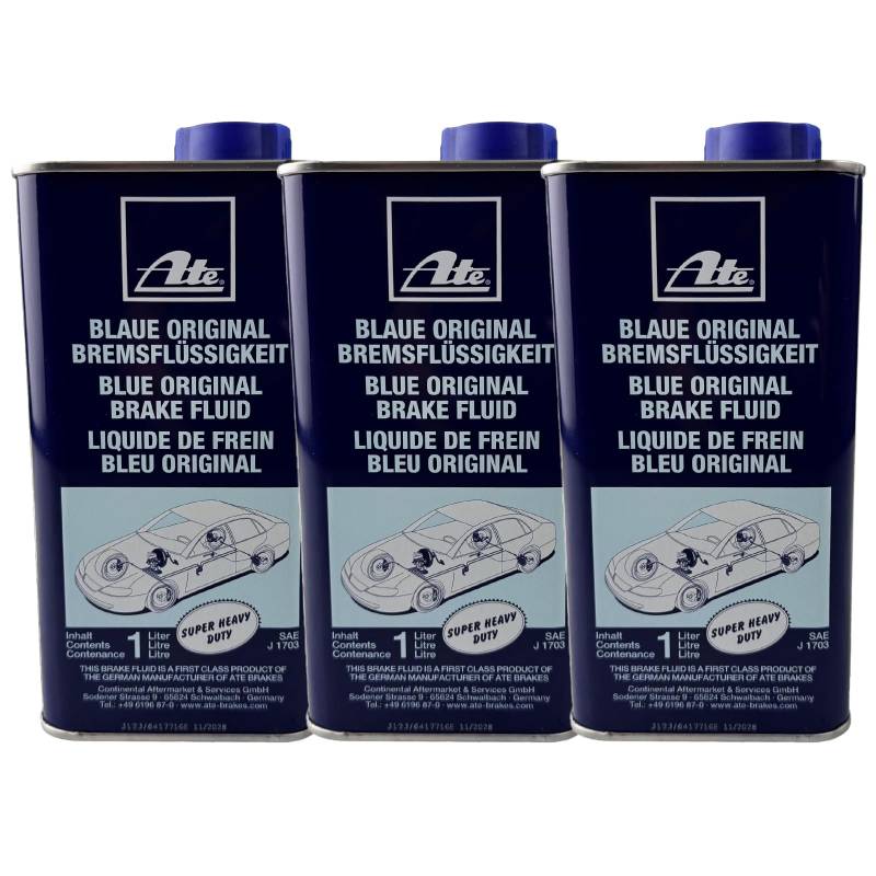 ATE 3X Original Bremsflüssigkeit Brake Fluid G DOT 3 Kanne 1L // 03.9901-5302.2 von ATE