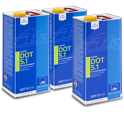 Ate 3x 5 L Bremsflüssigkeit Super DOT5.1 [Hersteller-Nr. 03.9901-6603.2] von ATE