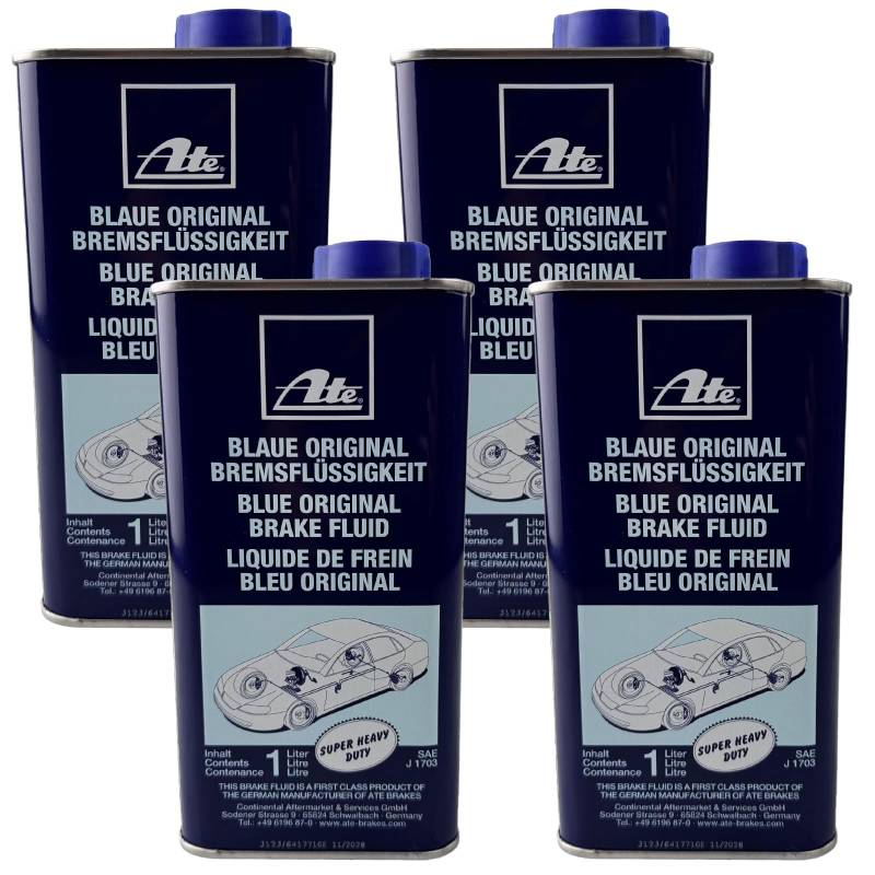 ATE 4X Original Bremsflüssigkeit Brake Fluid G DOT 3 Kanne 1L // 03.9901-5302.2 von ATE