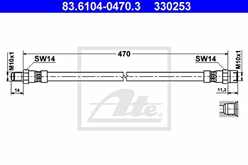 ATE 83.6104-0470.3 Bremsschlauch von ATE