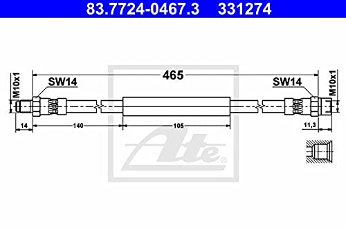 ATE 83772404673 Bremsschlauch von ATE