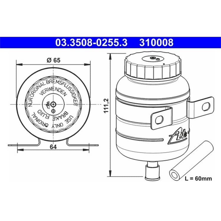 ATE Ausgleichsbeh?lter f?r Bremsfl?ssigkeit von ATE