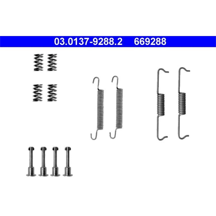 ATE Bremsbacken-Montagesatz hinten Audi BMW Porsche VW von ATE