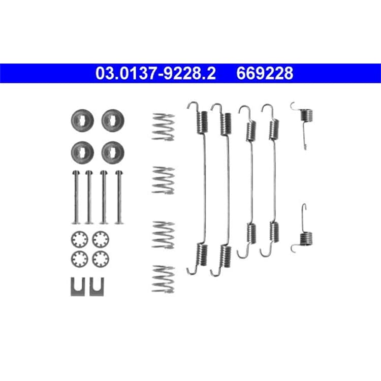 ATE Bremsbacken-Montagesatz hinten Citroen DS Dacia Mercedes Nissan Peugeot Renault von ATE