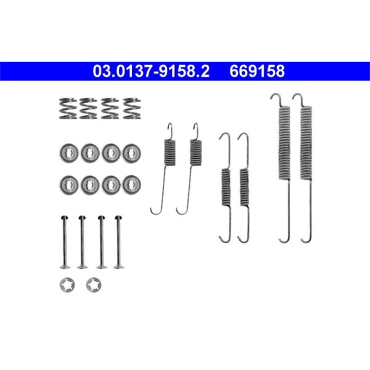 ATE Bremsbacken-Montagesatz hinten Citroen Peugeot Renault Volvo von ATE