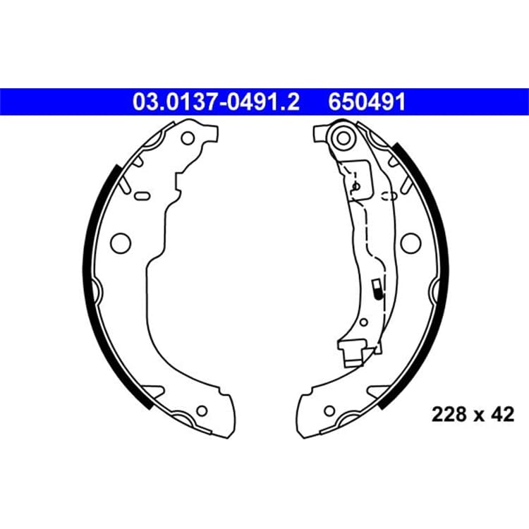 ATE Bremsbacken hinten Citroen C3 Ds3 DS Ds Peugeot 207 von ATE