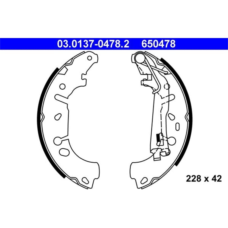 ATE Bremsbacken hinten Fiat Grande Linea Punto Opel Adam Corsa von ATE