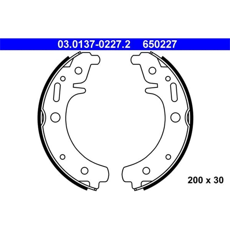 ATE Bremsbacken vorne Trabant P601 von ATE