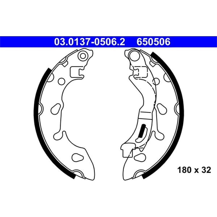 ATE Bremsbackensatz hinten Fiat 500 Panda Ford Ka von ATE