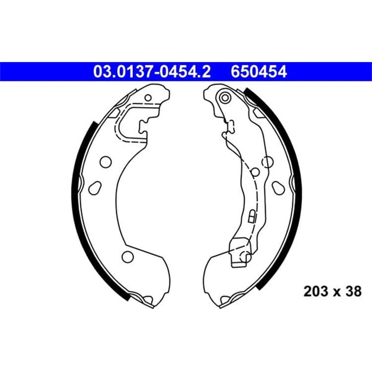 ATE Bremsbackensatz hinten Nissan Micra Note Renault Clio Modus von ATE