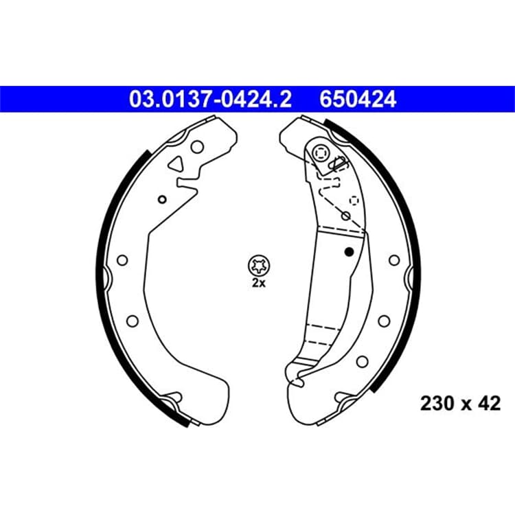 ATE Bremsbackensatz hinten Opel Astra Combo Zafira von ATE