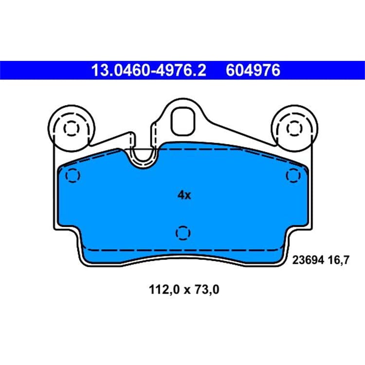 ATE Bremsbel?ge hinten Audi Q7 TDI Porsche Cayenne VW Touareg von ATE