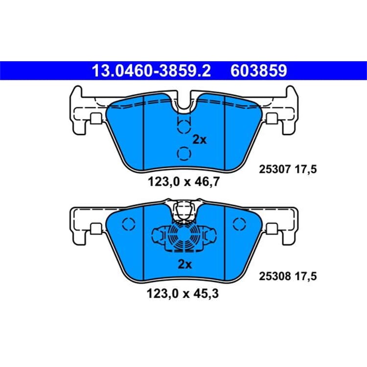 ATE Bremsbel?ge hinten BMW 1 (F20) 2 Coupe 3er 4er von ATE