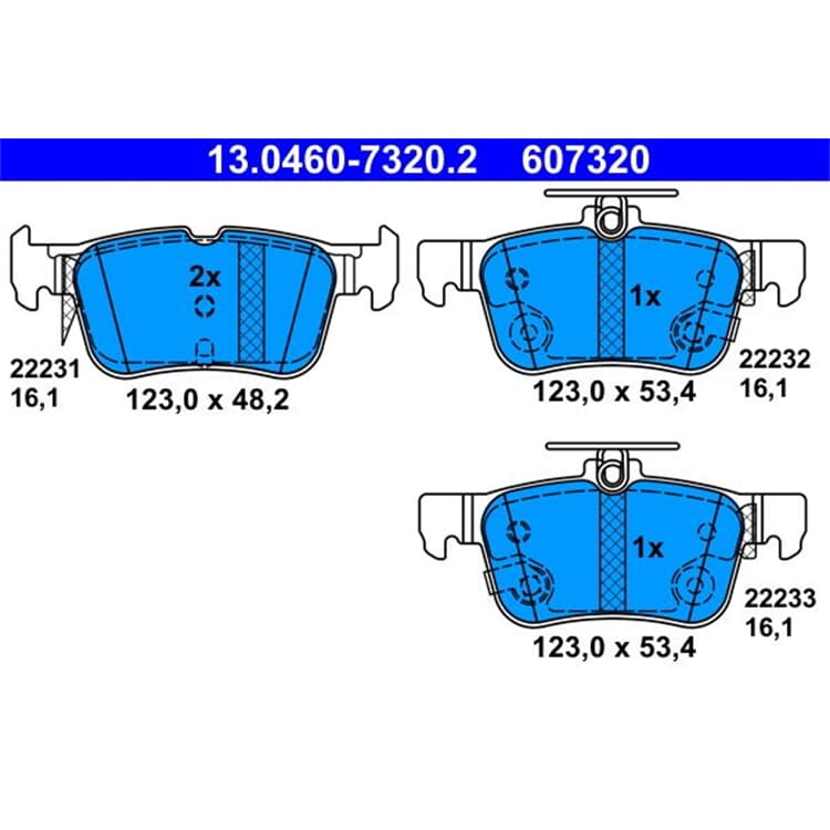 ATE Bremsbel?ge hinten Ford Edge Ford Galaxy Kuga Mondeo S-Max von ATE