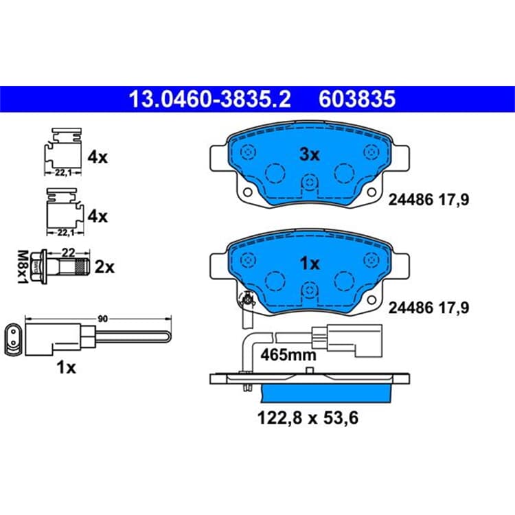 ATE Bremsbel?ge hinten Ford Transit von ATE