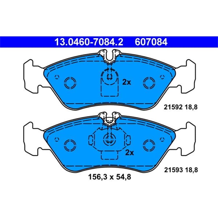 ATE Bremsbel?ge hinten Mercedes Sprinter VW Lt von ATE