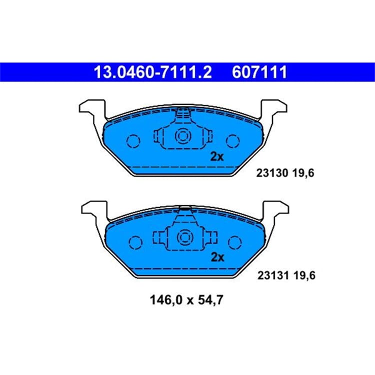 ATE Bremsbel?ge vorne Audi A1 A3 Seat Ibiza III Skoda VW Polo von ATE