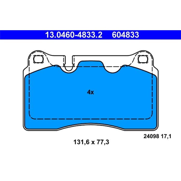 ATE Bremsbel?ge vorne Audi A3 Tt Seat Leon VW Touareg von ATE