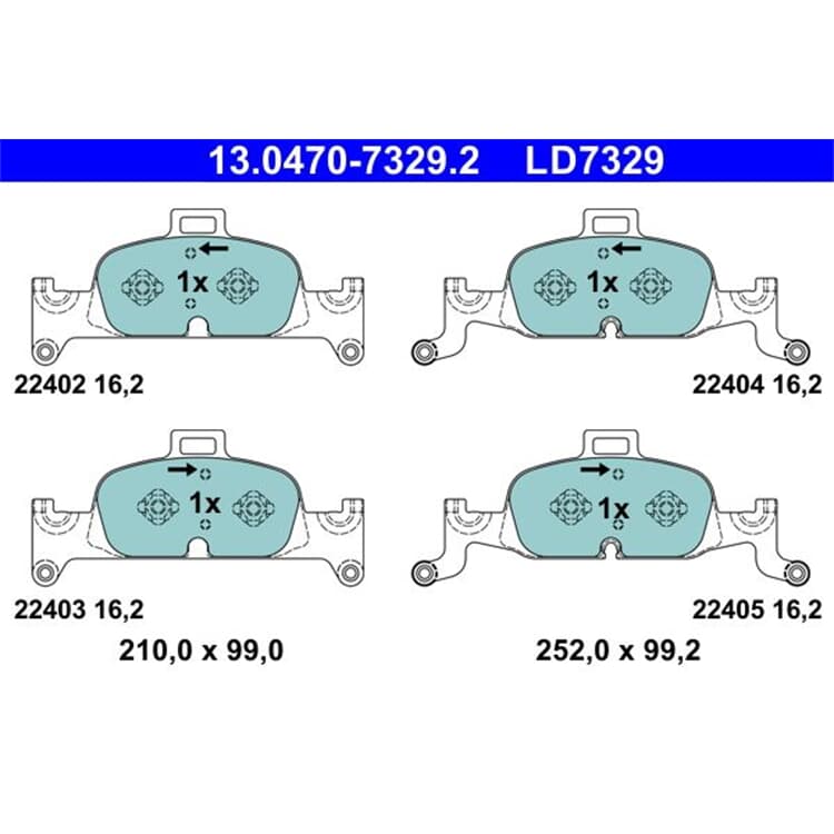 ATE Bremsbel?ge vorne Audi A4 A5 A6 A7 Q5 von ATE