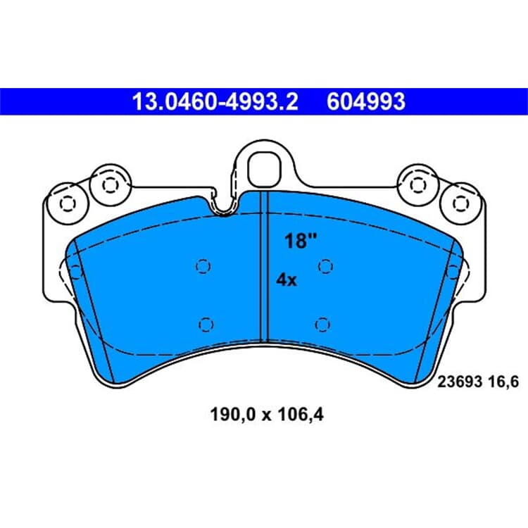 ATE Bremsbel?ge vorne Audi Q7 Porsche Cayenne VW Touareg von ATE