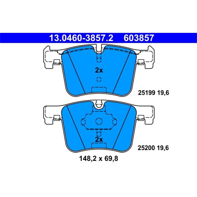 ATE Bremsbel?ge vorne BMW 02 1 3 4 X3 X4 von ATE