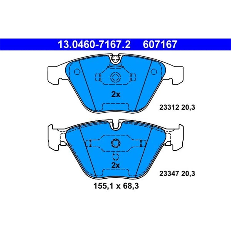 ATE Bremsbel?ge vorne BMW 1 3 5 6 7 von ATE