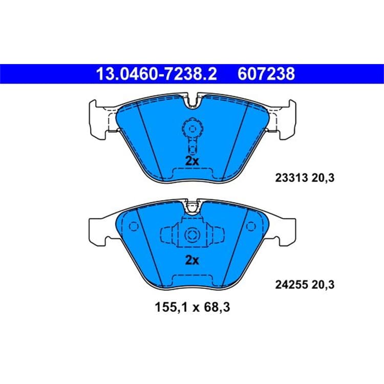 ATE Bremsbel?ge vorne BMW 3 E90 91 92 93 X1 E84 Z4 E89 von ATE