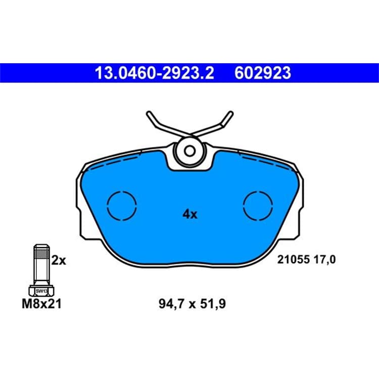 ATE Bremsbel?ge vorne Mercedes 190 137657TD.JPG von ATE