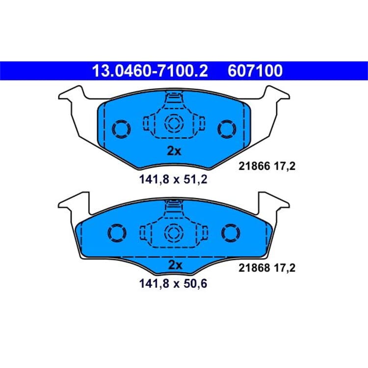 ATE Bremsbel?ge vorne Seat Arosa Skoda Fabia VW Fox Lupo Polo von ATE