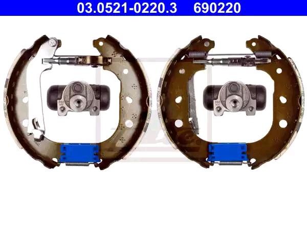 ATE Bremsensatz, Trommelbremse FIAT 03.0521-0220.3 von ATE